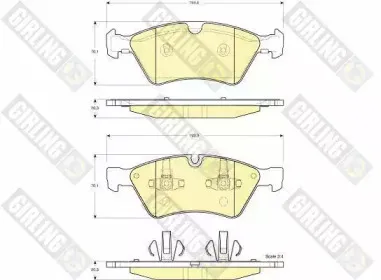 6116422 GIRLING Комплект тормозных колодок, дисковый тормоз