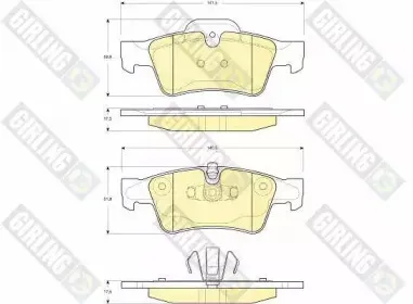 6116432 GIRLING Комплект тормозных колодок, дисковый тормоз