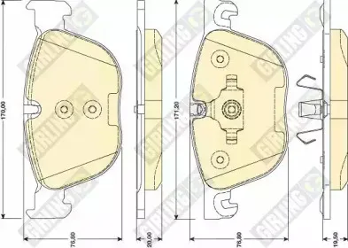 6117262 GIRLING Комплект тормозных колодок, дисковый тормоз