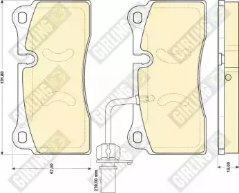 6117319 GIRLING Комплект тормозных колодок, дисковый тормоз