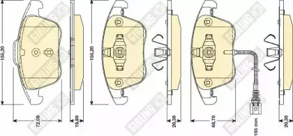6117622 GIRLING Комплект тормозных колодок, дисковый тормоз