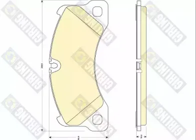 6117749 GIRLING Комплект тормозных колодок, дисковый тормоз