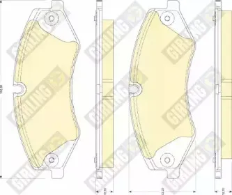 6118251 GIRLING Комплект тормозных колодок, дисковый тормоз