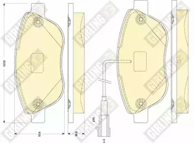 6118294 GIRLING Комплект тормозных колодок, дисковый тормоз