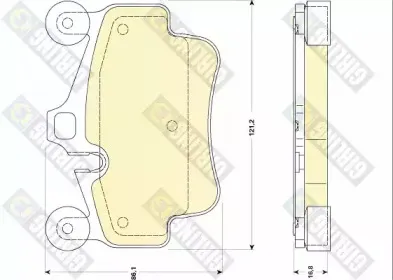 6118369 GIRLING Комплект тормозных колодок, дисковый тормоз