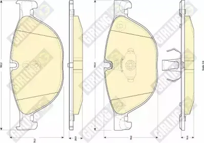 6118382 GIRLING Комплект тормозных колодок, дисковый тормоз