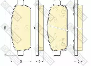 6118449 GIRLING Комплект тормозных колодок, дисковый тормоз