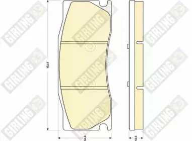 6118504 GIRLING Комплект тормозных колодок, дисковый тормоз