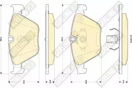 6118542 GIRLING Комплект тормозных колодок, дисковый тормоз