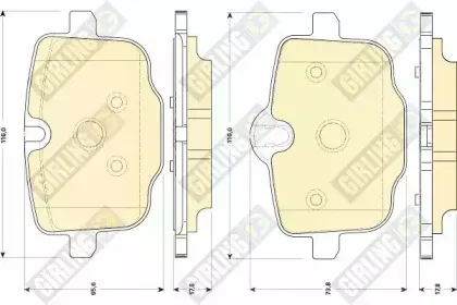 6118691 GIRLING Комплект тормозных колодок, дисковый тормоз