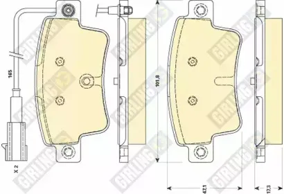6118724 GIRLING Комплект тормозных колодок, дисковый тормоз