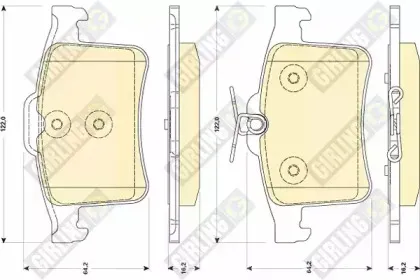 6118772 GIRLING Комплект тормозных колодок, дисковый тормоз