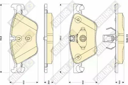 6118822 GIRLING Комплект тормозных колодок, дисковый тормоз