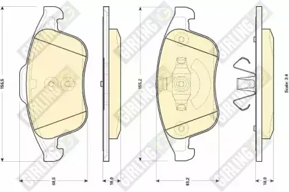 6118962 GIRLING Комплект тормозных колодок, дисковый тормоз
