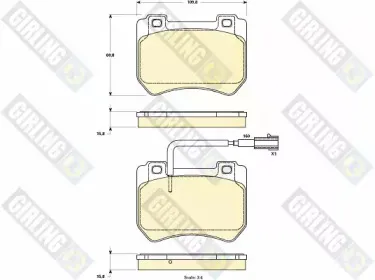 6119049 GIRLING Комплект тормозных колодок, дисковый тормоз