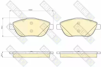6119263 GIRLING Комплект тормозных колодок, дисковый тормоз