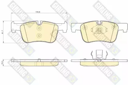 6119342 GIRLING Комплект тормозных колодок, дисковый тормоз