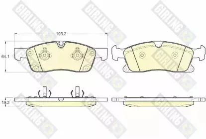 6119552 GIRLING Комплект тормозных колодок, дисковый тормоз