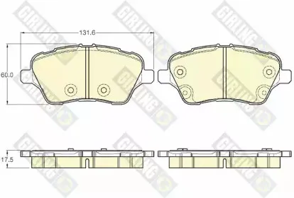 6119593 GIRLING Комплект тормозных колодок, дисковый тормоз