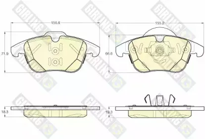 6119602 GIRLING Комплект тормозных колодок, дисковый тормоз