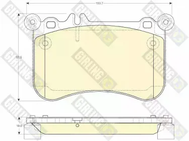 6119725 GIRLING Комплект тормозных колодок, дисковый тормоз