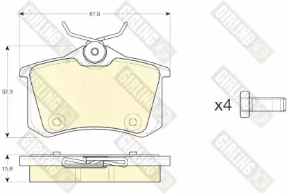 6119731 GIRLING Комплект тормозных колодок, дисковый тормоз