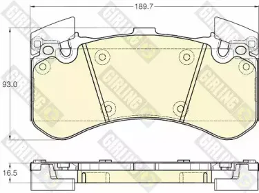 6119762 GIRLING Комплект тормозных колодок, дисковый тормоз