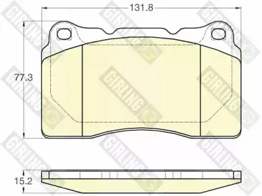 6120075 GIRLING Комплект тормозных колодок, дисковый тормоз
