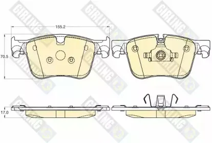 6120352 GIRLING Комплект тормозных колодок, дисковый тормоз
