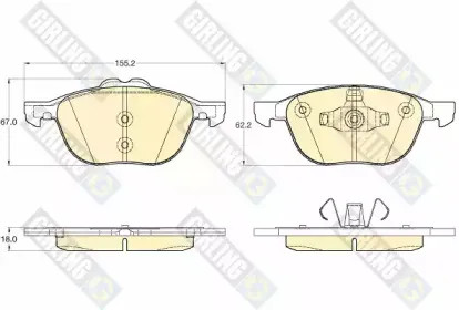 6120432 GIRLING Комплект тормозных колодок, дисковый тормоз
