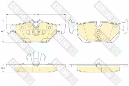 6120502 GIRLING Комплект тормозных колодок, дисковый тормоз