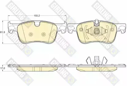 6120622 GIRLING Комплект тормозных колодок, дисковый тормоз