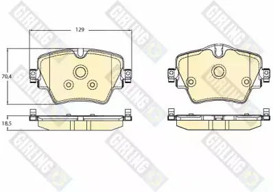 6120981 GIRLING Комплект тормозных колодок, дисковый тормоз