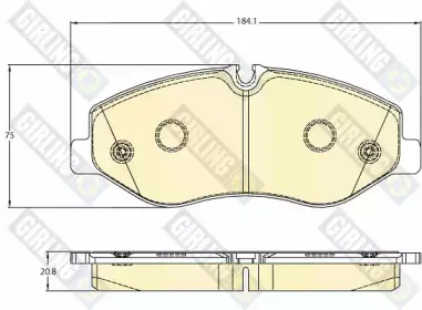 6121033 GIRLING Комплект тормозных колодок, дисковый тормоз