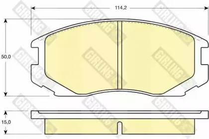 6130469 GIRLING Комплект тормозных колодок, дисковый тормоз