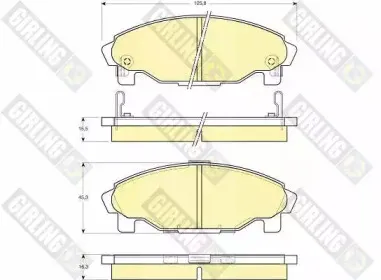 6130719 GIRLING Комплект тормозных колодок, дисковый тормоз