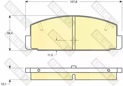 6130889 GIRLING Комплект тормозных колодок, дисковый тормоз