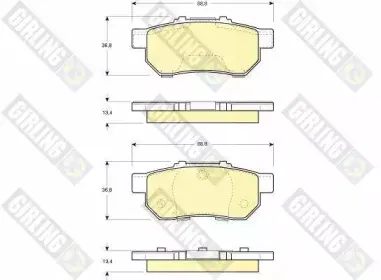 6131139 GIRLING Комплект тормозных колодок, дисковый тормоз