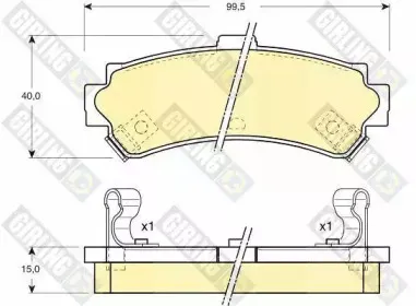 6131159 GIRLING Комплект тормозных колодок, дисковый тормоз