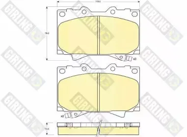 6131979 GIRLING Комплект тормозных колодок, дисковый тормоз