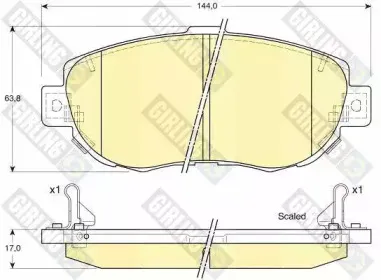 6132359 GIRLING Комплект тормозных колодок, дисковый тормоз