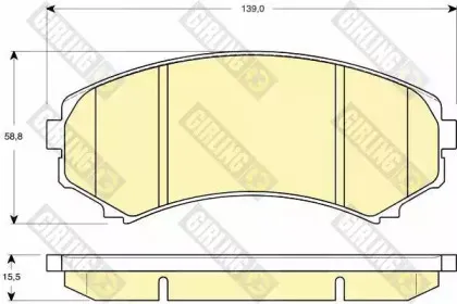 6132469 GIRLING Комплект тормозных колодок, дисковый тормоз