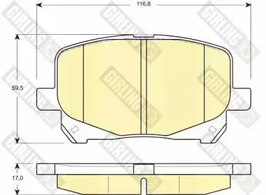 6132489 GIRLING Комплект тормозных колодок, дисковый тормоз