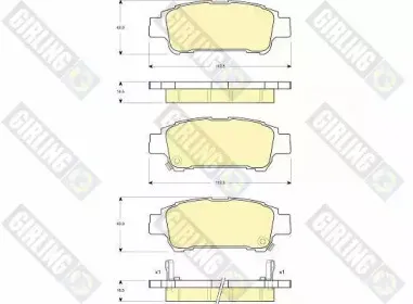 6132499 GIRLING Комплект тормозных колодок, дисковый тормоз
