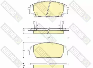 6132509 GIRLING Комплект тормозных колодок, дисковый тормоз