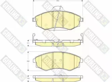 6132569 GIRLING Комплект тормозных колодок, дисковый тормоз