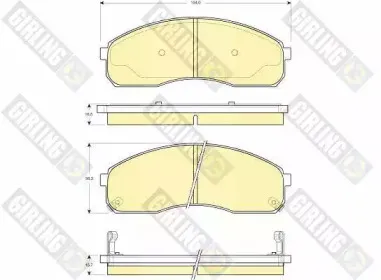 6132619 GIRLING Комплект тормозных колодок, дисковый тормоз