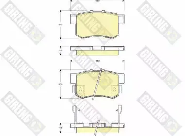 6132699 GIRLING Комплект тормозных колодок, дисковый тормоз