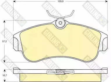6132711 GIRLING Комплект тормозных колодок, дисковый тормоз