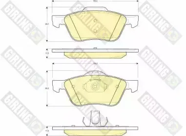 6132722 GIRLING Комплект тормозных колодок, дисковый тормоз